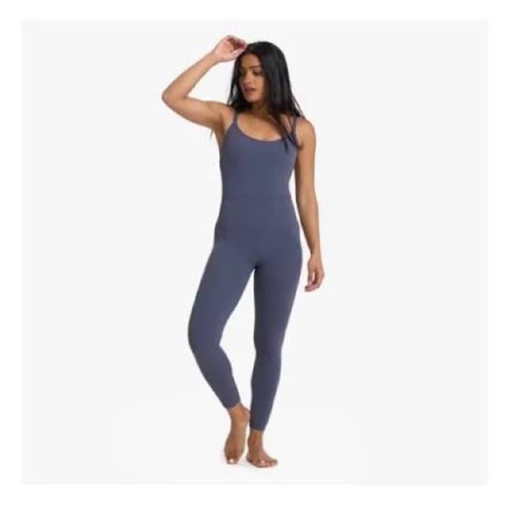 Vuori Slate Blue Fitted One-Piece Jumpsuit